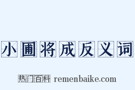 小圃将成反义词是什么意思的图片